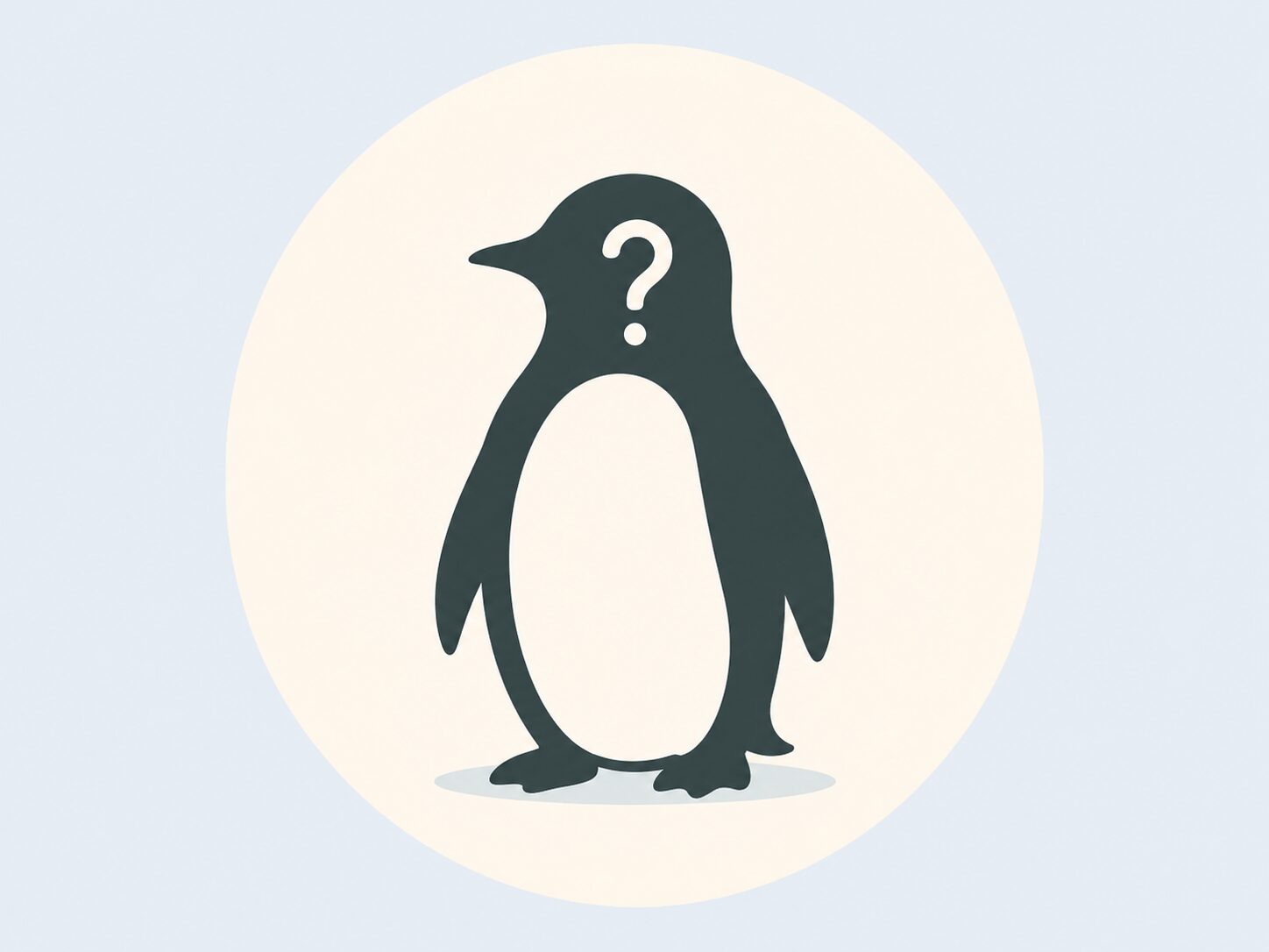 Penguin silhouette with a question mark representing Strive to Thrive Therapy’s next Occupational Therapist.